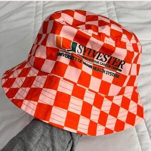 Orange and White Checkered Umiami Bucket Hat